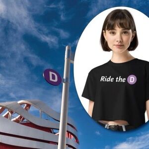 NEW “Ride the D” Heavyweight Crop Top LA Los Angeles Metro